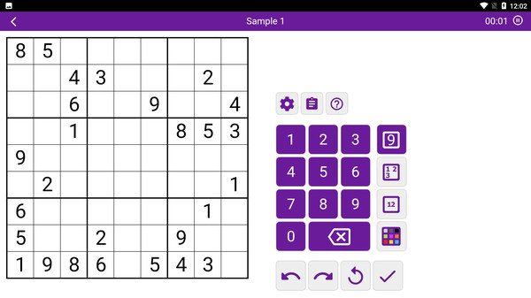Sven's SudokuPad screenshot 1