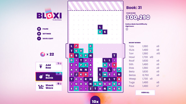 Bloxi: The Word Game screenshot 1
