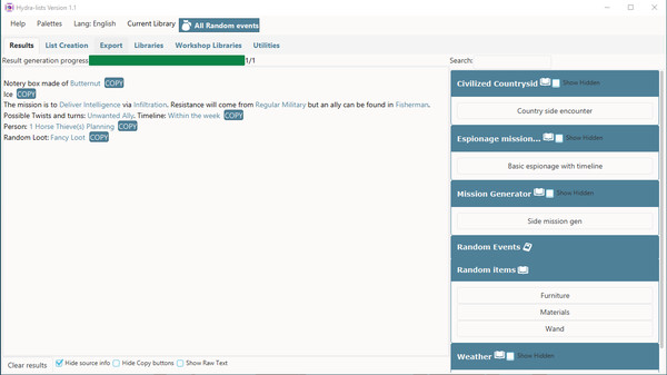 Hydra Lists: Roll Table Maker screenshot 9