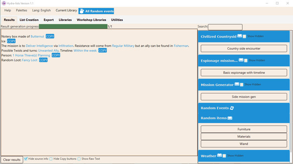 Hydra Lists: Roll Table Maker screenshot 10