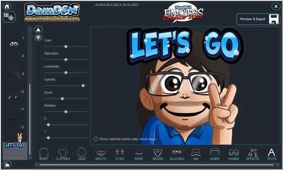 Emotes Creator Tool screenshot 1
