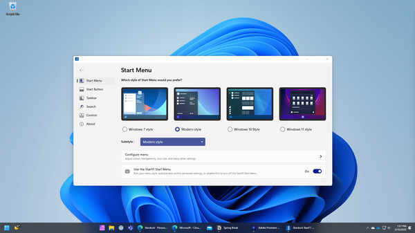 Start11 screenshot 1