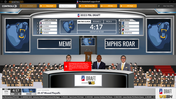 Draft Day Sports: Pro Basketball 2022 screenshot 1