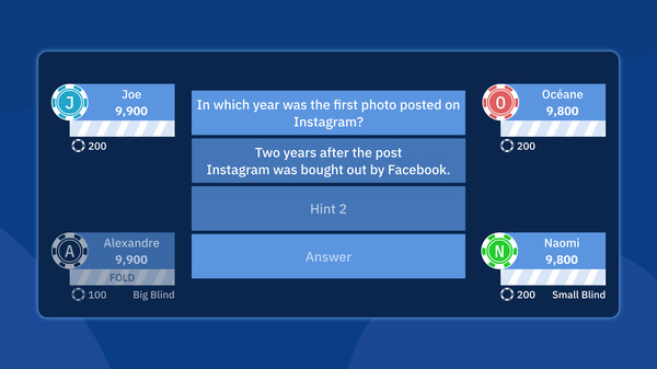 QuizPoker: Mix of Quiz and Poker screenshot 1