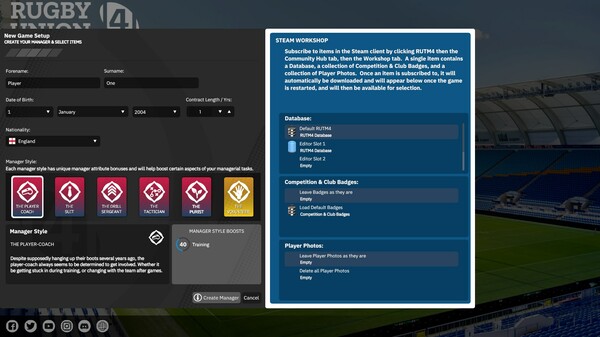 Rugby Union Team Manager 4 screenshot 1
