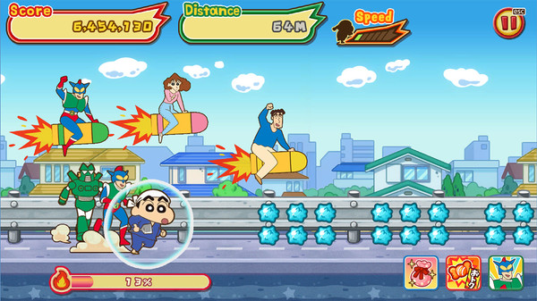 CRAYON SHINCHAN The Storm Called! FLAMING KASUKABE RUNNER!! screenshot 6