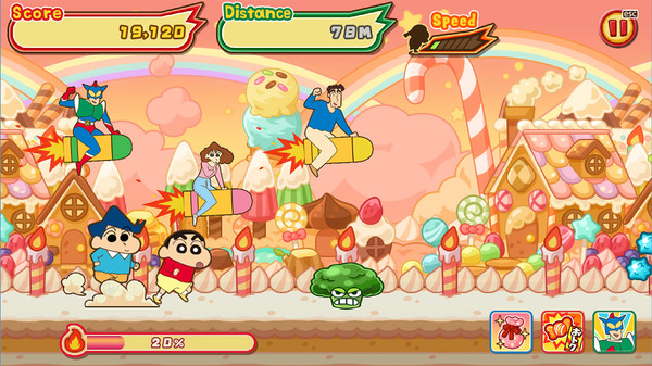 CRAYON SHINCHAN The Storm Called! FLAMING KASUKABE RUNNER!! screenshot 5