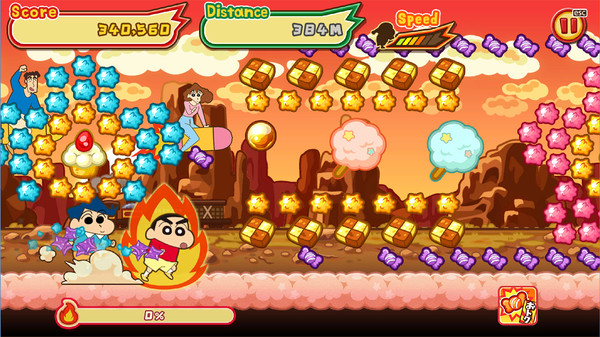 CRAYON SHINCHAN The Storm Called! FLAMING KASUKABE RUNNER!! screenshot 7