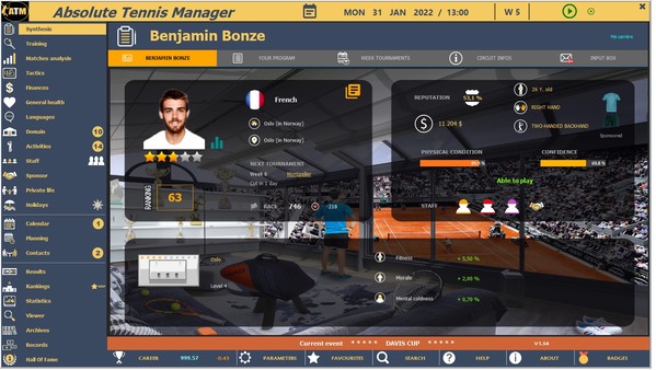 Absolute Tennis Manager screenshot 1