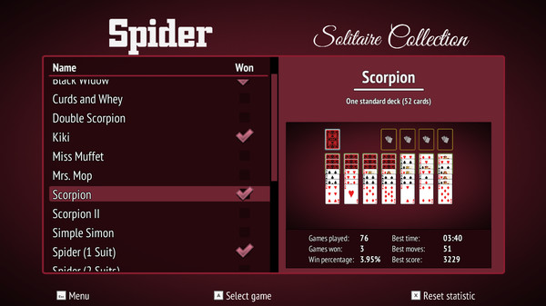 Spider Solitaire Collection screenshot 1