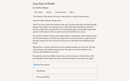 Gray Eyes of Death screenshot 1