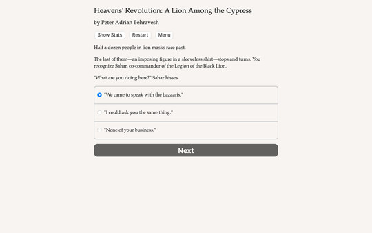 Heavens' Revolution: A Lion Among the Cypress screenshot 1