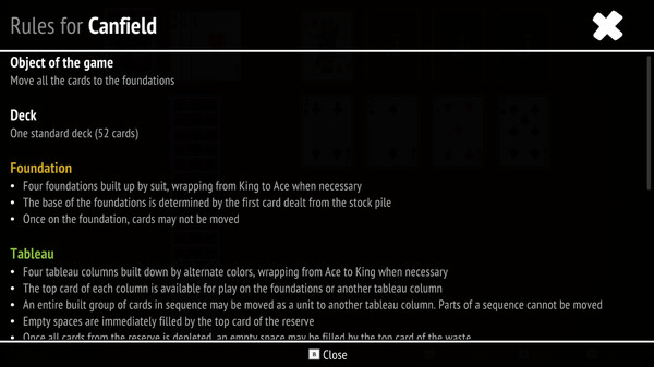 Canfield Solitaire Collection screenshot 3