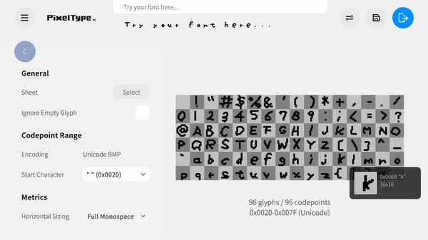 PixelType screenshot 1