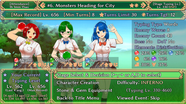 Students of Light Bonds - Typing RPG with Character Creation - screenshot 8