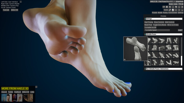 HAELE 3D - Feet Poses Pro - Drawing References screenshot 4