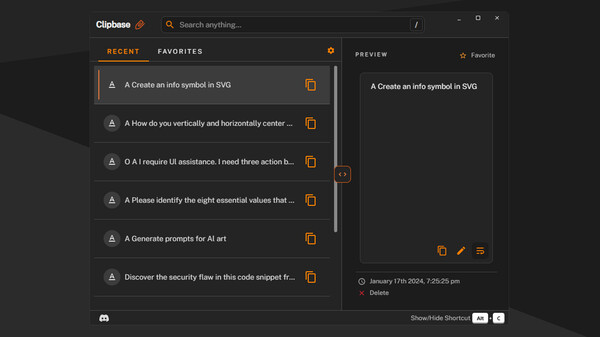 Clipbase - Clipboard History Manager screenshot 2