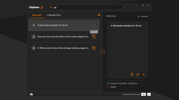 Clipbase - Clipboard History Manager screenshot 4