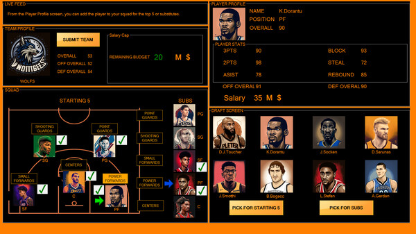 NFBL-NATIONAL FANTASY BASKETBALL LEAGUE screenshot 1