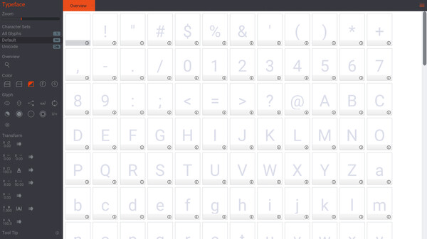 Birdfont screenshot 1