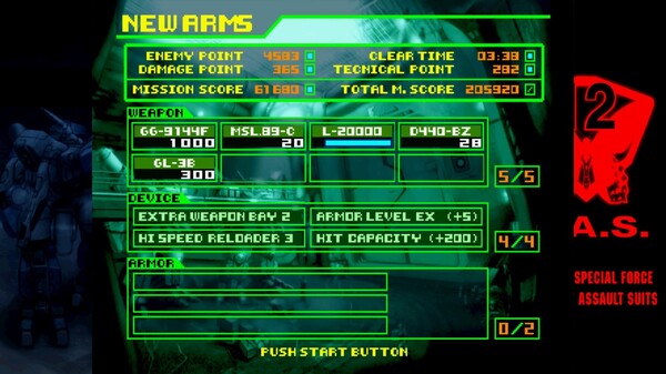 Assault Suit Leynos 2 Saturn Tribute screenshot 2