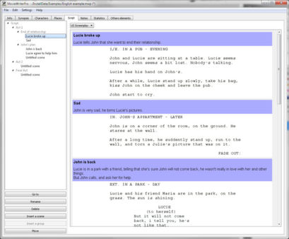 MovieWriterPro screenshot 1