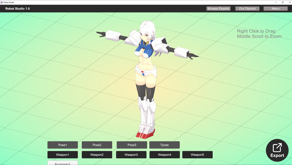 Gundam Girl Studio for VRChat and Vroid screenshot 2