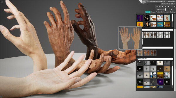 HAELE 3D - Hand Poses Pro - Drawing References screenshot 1