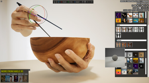 HAELE 3D - Hand Poses Pro - Drawing References screenshot 2