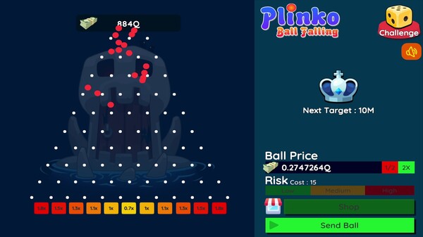 Plinko : Ball Falling 3D-2D screenshot 2