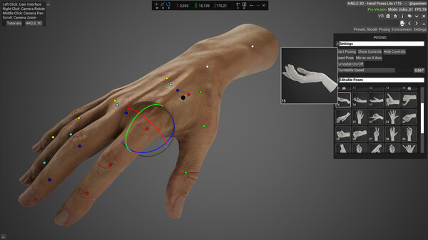 HAELE 3D - Hand Poses Lite - Drawing References screenshot 1