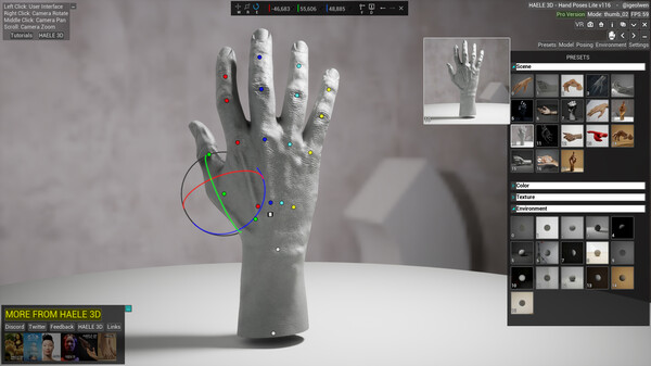 HAELE 3D - Hand Poses Lite - Drawing References screenshot 5