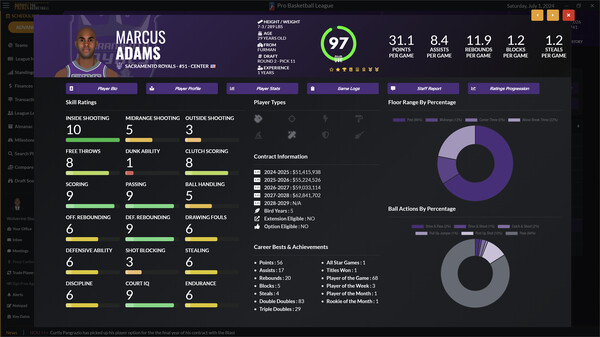 Draft Day Sports: Pro Basketball 2024 screenshot 3