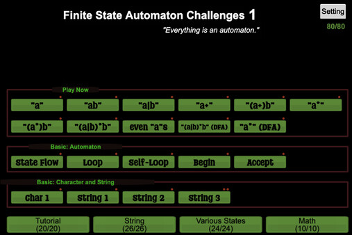 Finite State Automaton Challenges screenshot 1