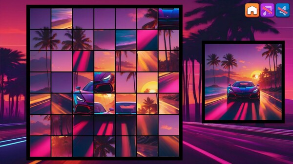 OG Puzzlers: Synthwave Cars screenshot 1