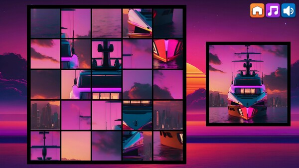 OG Puzzlers: Synthwave Boats screenshot 5