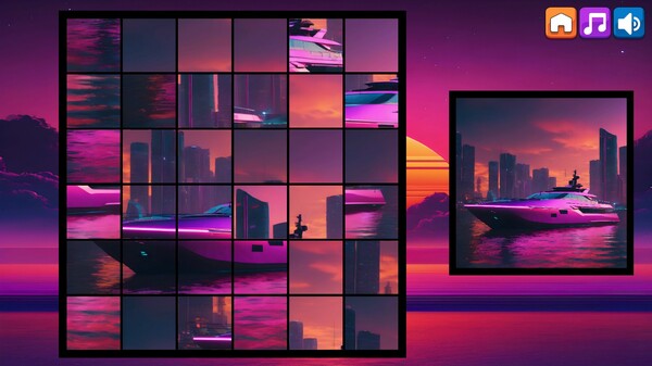 OG Puzzlers: Synthwave Boats screenshot 1