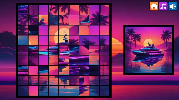 OG Puzzlers: Synthwave Boats screenshot 4
