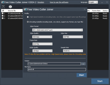 Free Video Cutter Joiner screenshot 7