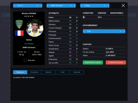 Pro Rugby Manager 2015 screenshot 1