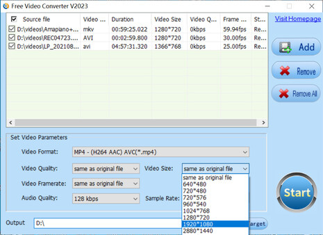 Free Video Converter screenshot 3