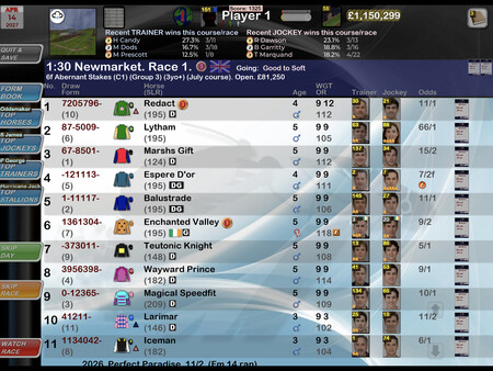 Starters Orders Touch Horse Racing screenshot 1