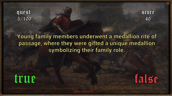 Medieval Questionnaire screenshot 1