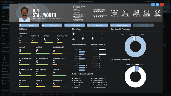 Draft Day Sports: College Basketball 2024 screenshot 3