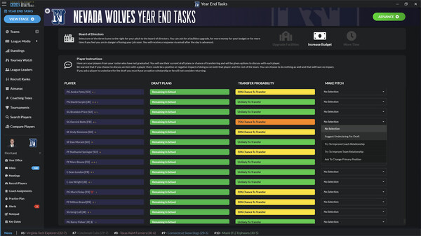 Draft Day Sports: College Basketball 2024 screenshot 6