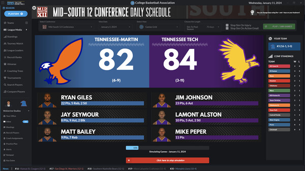 Draft Day Sports: College Basketball 2024 screenshot 10
