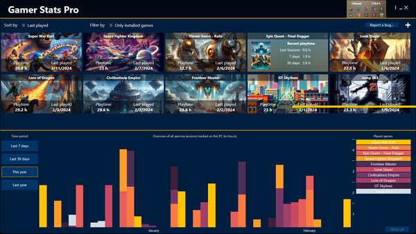 Gamer Stats Pro screenshot 2