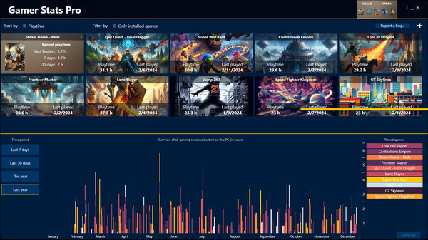 Gamer Stats Pro screenshot 1