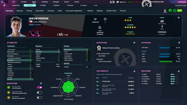 Tennis Manager 2024 screenshot 1