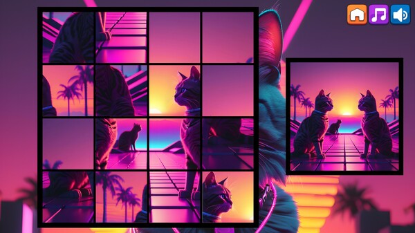 OG Puzzlers: Synthwave Cats screenshot 6
